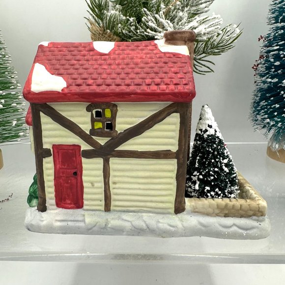 Vintage Noma Dickensville Porcelain Tree Stand Christmas Holiday Village Decor - Picture 3 of 14